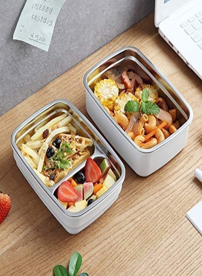 VENIVA Wooden Style Double Layered Bento Lunch Box for Adults Kids, Durable BPA-Free Dishwasher Safe Lunch Containers for Boys, Girls, School & Office Men. (Pack of 1) - Image 2