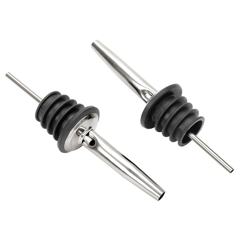 JBtek (12 Pack Stainless Steel Classic Bottle Pourers w/Tapered Spout - Image 4