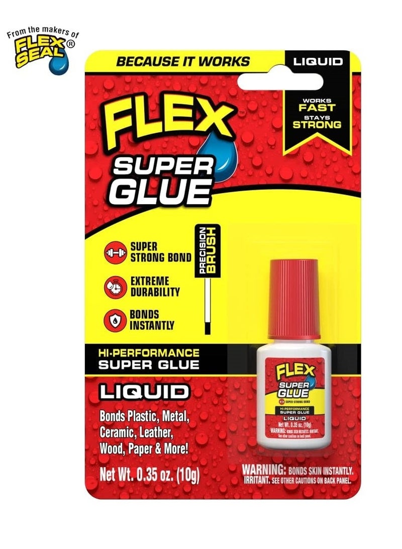 Flex Seal Super Glue Liquid 10 Gram Brush On Bottle - Image 1