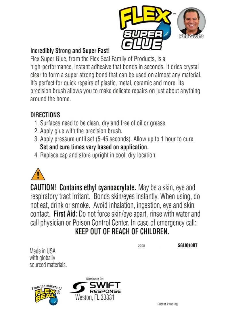 Flex Seal Super Glue Liquid 10 Gram Brush On Bottle - Image 5