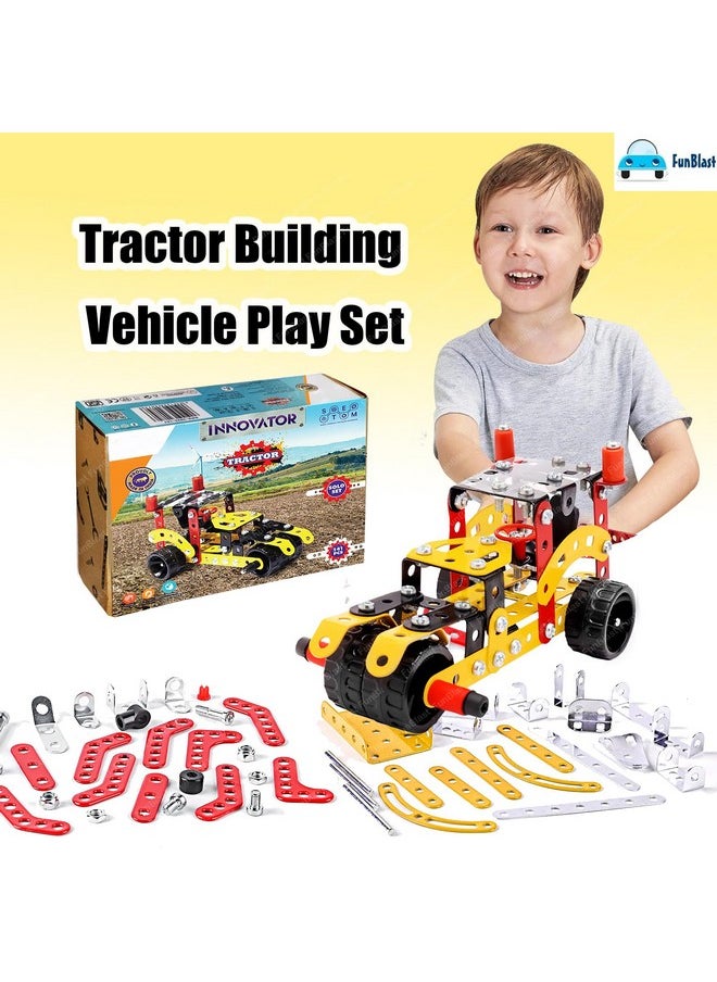 FunBlast FunBlast DIY Stem Toys For Kids Tractor Building Vehicle Play Set, Educational Blocks Building Toys For Kids, Boys, Car Assembly Toys For Kids With Screwdriver (141 Pieces), Multicolor  - Image 4