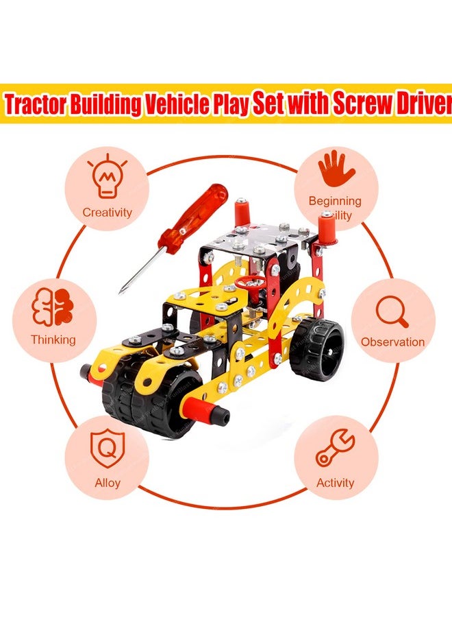 FunBlast FunBlast DIY Stem Toys For Kids Tractor Building Vehicle Play Set, Educational Blocks Building Toys For Kids, Boys, Car Assembly Toys For Kids With Screwdriver (141 Pieces), Multicolor  - Image 5