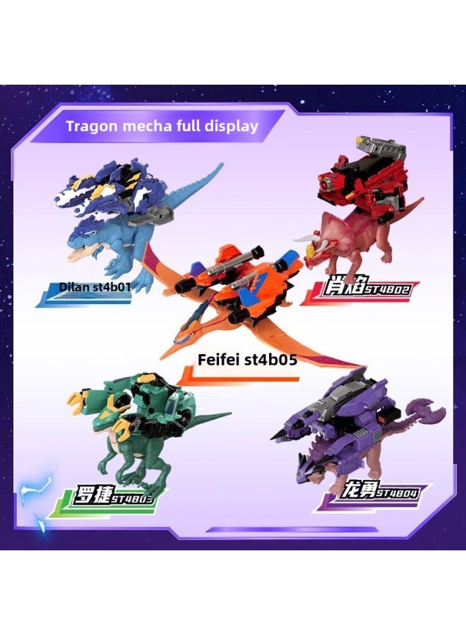King Kong Special Dragon Team Di Lan Xiao Yan Luo Jie Fei Fei Long Yong Dexterous Classic Supreme Series Fit Deformation Toys-Color:Smart Version [swift Dragon-royie] Two Combinations + 3 Forms  - Image 3