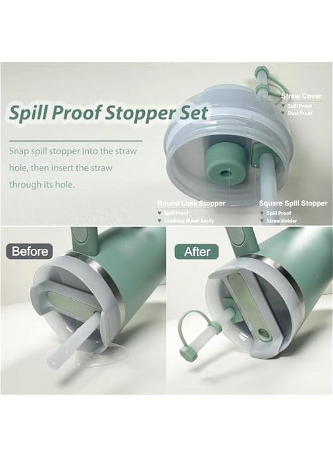 RTYY Stanley Cup Accessories Set 6 Silicone Spill-Proof Stoppers, 2 Straw Covers for 9-10mm Straws, and 1 Silicone Boot for 30oz & 40oz Tumblers  - Image 4