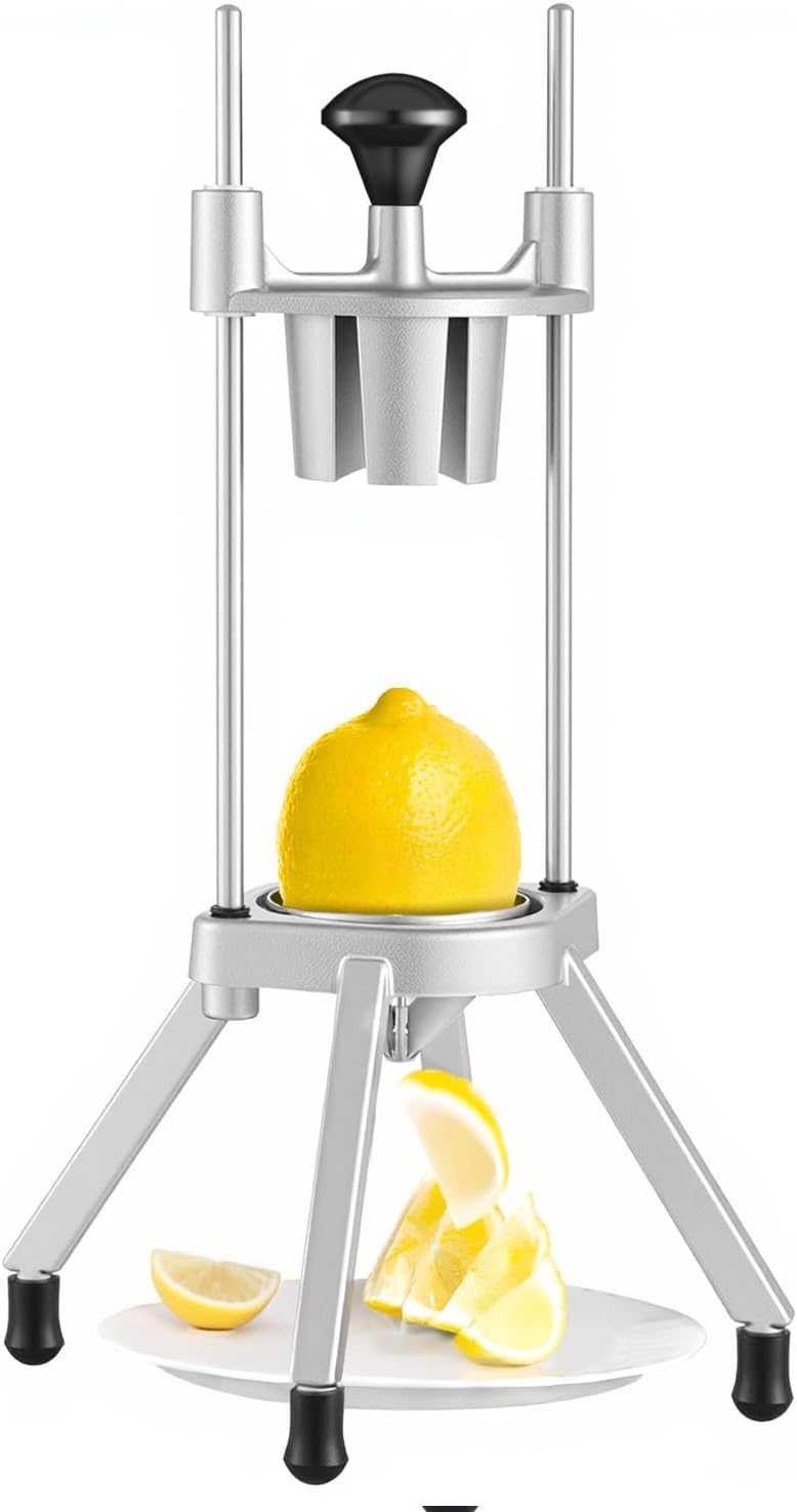 VEVOR 4-Section Commercial Easy Wedger Stainless Steel Blade Fruit Lime Slicer, Lemon Cutter for Home Bar Restaurant - Image 1
