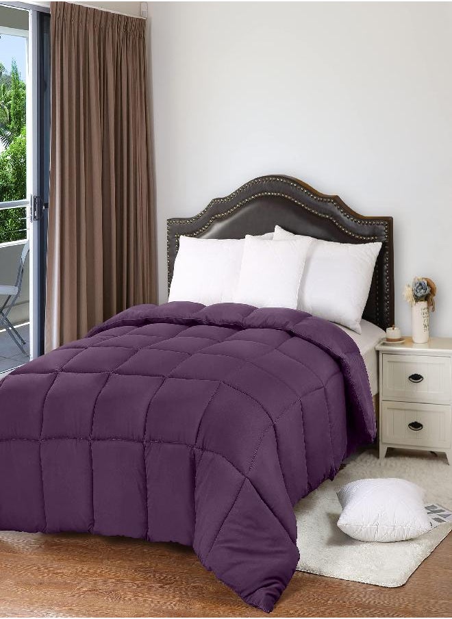 Utopia Bedding Utopia Bedding All Season 250 GSM Comforter - Plush Siliconized Fiberfill Comforter King Size - Box Stitched (King/Cal King, Plum)  - Image 2