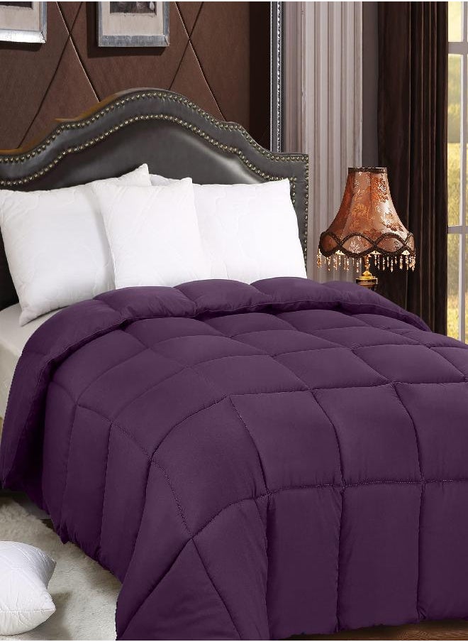 Utopia Bedding Utopia Bedding All Season 250 GSM Comforter - Plush Siliconized Fiberfill Comforter King Size - Box Stitched (King/Cal King, Plum)  - Image 1