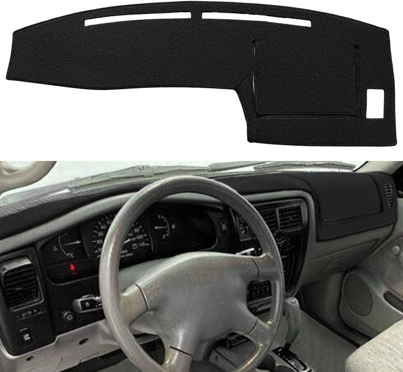 Fcovergurus Dash Cover Mat Custom Fit for Toyota Tacoma 1998-2004, Dashboard Cover Pad Carpet Protector (Black) - Image 1