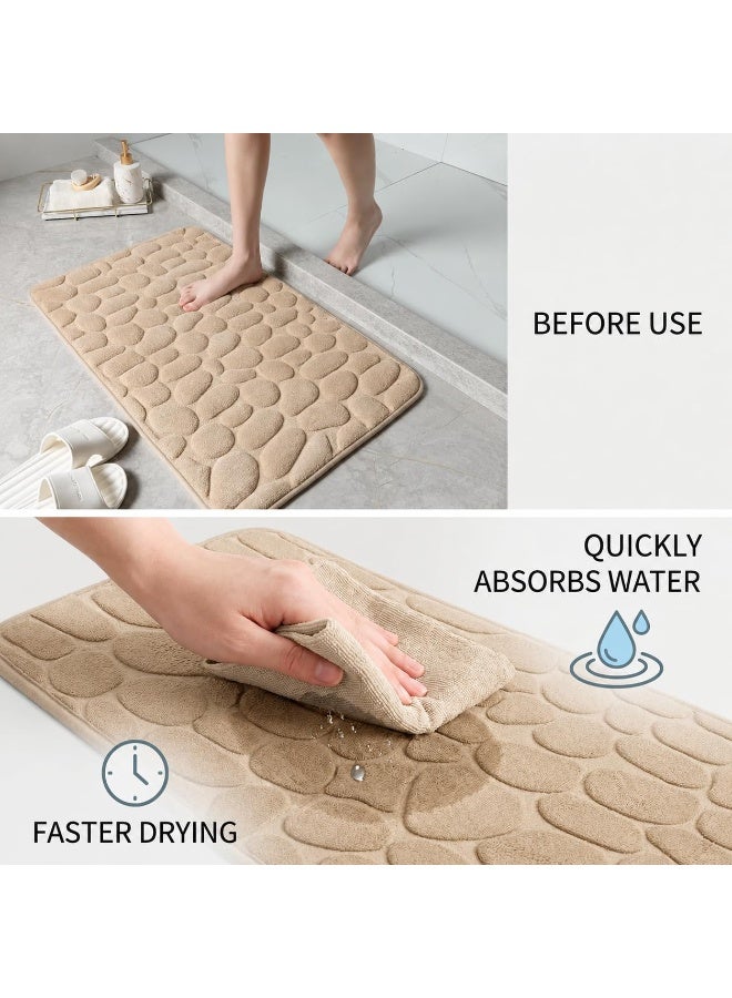 Reelyo Bathroom Rug Quick Dry Mats, Soft and Absorbent Bathroom Rugs, Rubber Backing Machine Washable Shower Floor Rugs, Bathmat Runner, Bathroom Home Decor Accessories（40*60cm） - Image 4