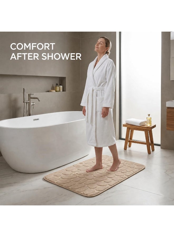Reelyo Bathroom Rug Quick Dry Mats, Soft and Absorbent Bathroom Rugs, Rubber Backing Machine Washable Shower Floor Rugs, Bathmat Runner, Bathroom Home Decor Accessories（40*60cm） - Image 5