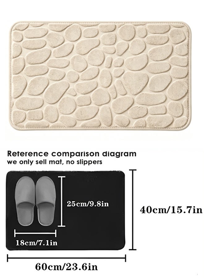 Reelyo Bathroom Rug Quick Dry Mats, Soft and Absorbent Bathroom Rugs, Rubber Backing Machine Washable Shower Floor Rugs, Bathmat Runner, Bathroom Home Decor Accessories（40*60cm） - Image 2