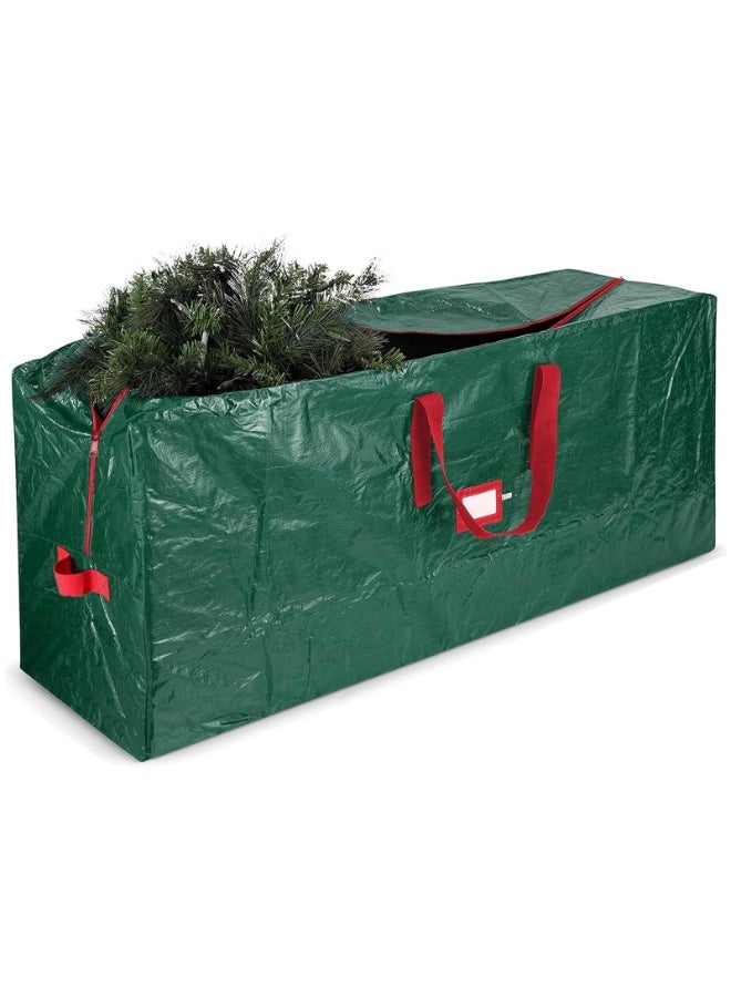 VTERLY Christmas Tree Storage Bag, Stores 90-inch Artificial Xmas Holiday Tree, Durable Waterproof Christmas Tree Bag, Zippered Bag, Strong, Durable Handles, Labeling Card Slot - Green - Image 1