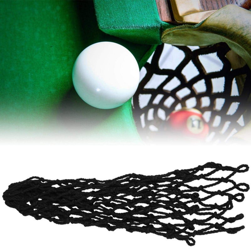 6Pcs Black Drop Down Long Cotton Billiards Table Pocket Nets Set - Image 4