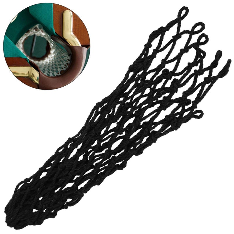 6Pcs Black Drop Down Long Cotton Billiards Table Pocket Nets Set - Image 5