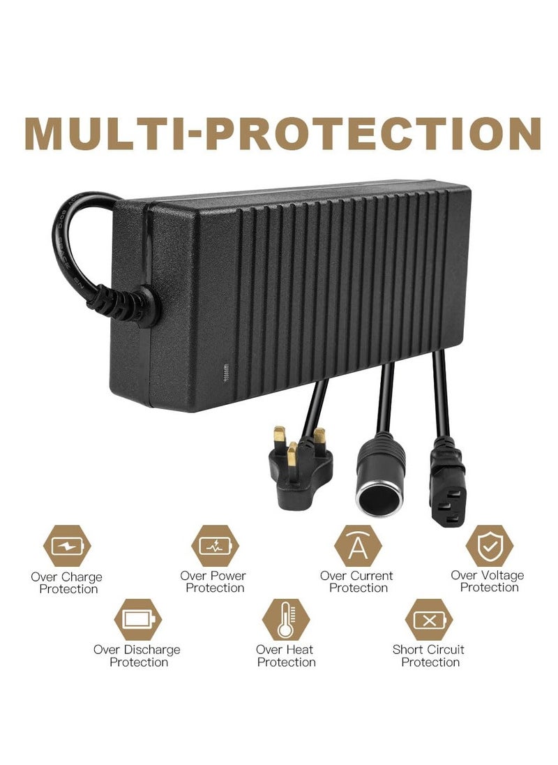 Generic - AC To DC Converter 100V ~ 240V to 12V 10A 120W Invertor Car Cigarette Lighter Socket AC/DC Power Supply Adapter Transformer For Tire Inflator, Car Refrigerator, Car Vacuum Cleaner,Cool Boxes - Image 1