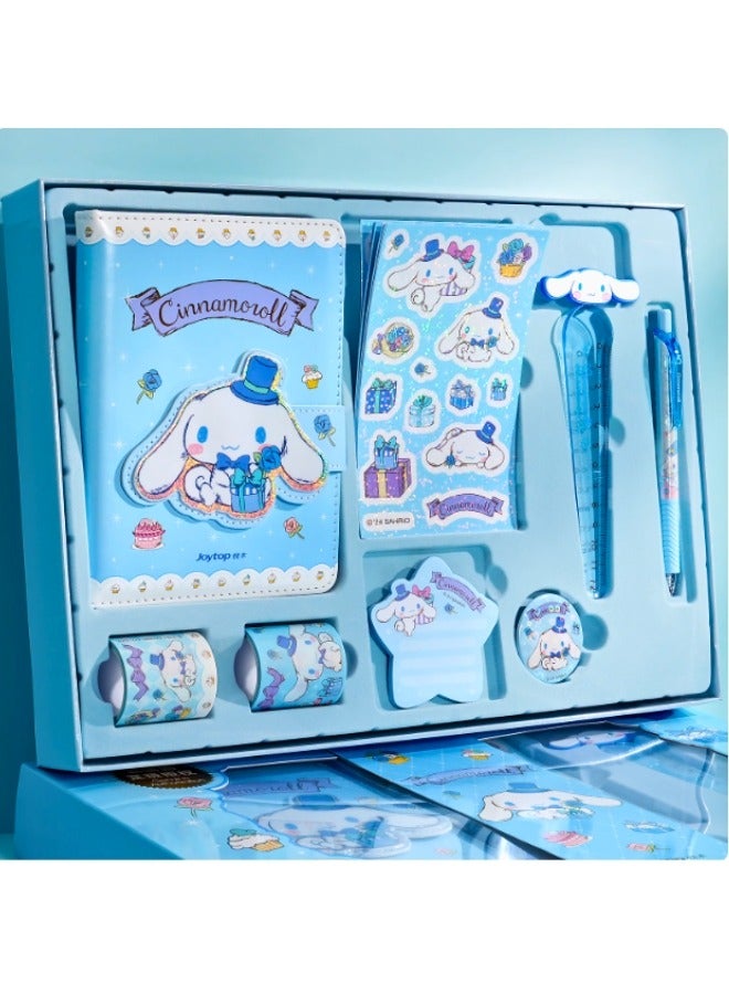 Sanrio Cinnamoroll Stationery Gift Set, Blue Cartoon Character Design, Notebook and Pen School Supplies - Image 2