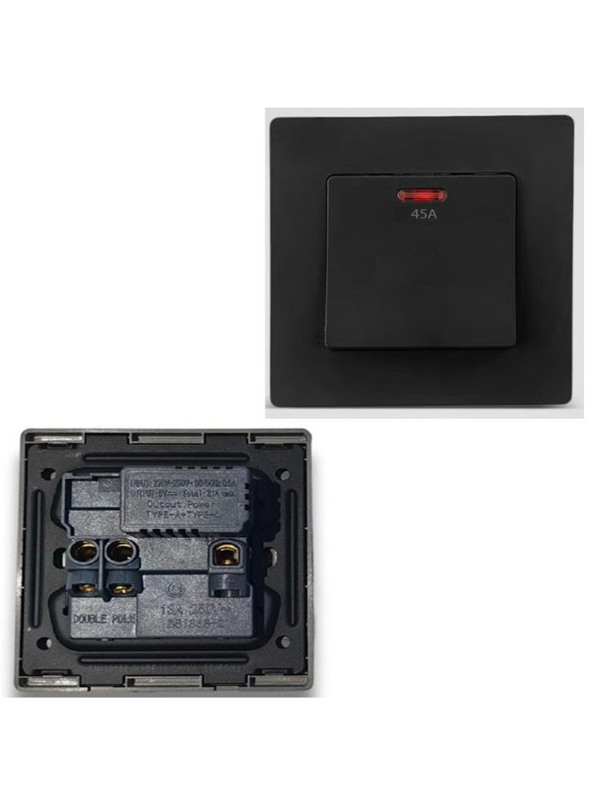CL Air conditioner switch 45 Amp 9 * 9 cm black modern design - Image 1