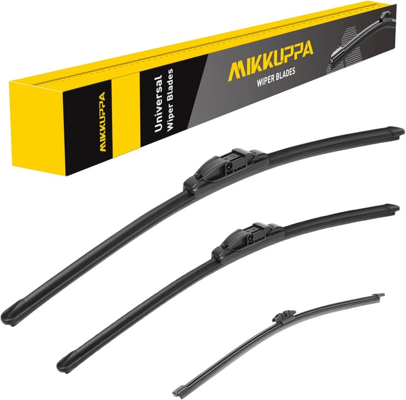 MIKKUPPA 26"+20"+13" Windshield Wipers Blades Replacement for 2011-2017 BMW X3, Side Lock Front & Rear All Season Wiper Blades Set(Pack of 3) - Image 1