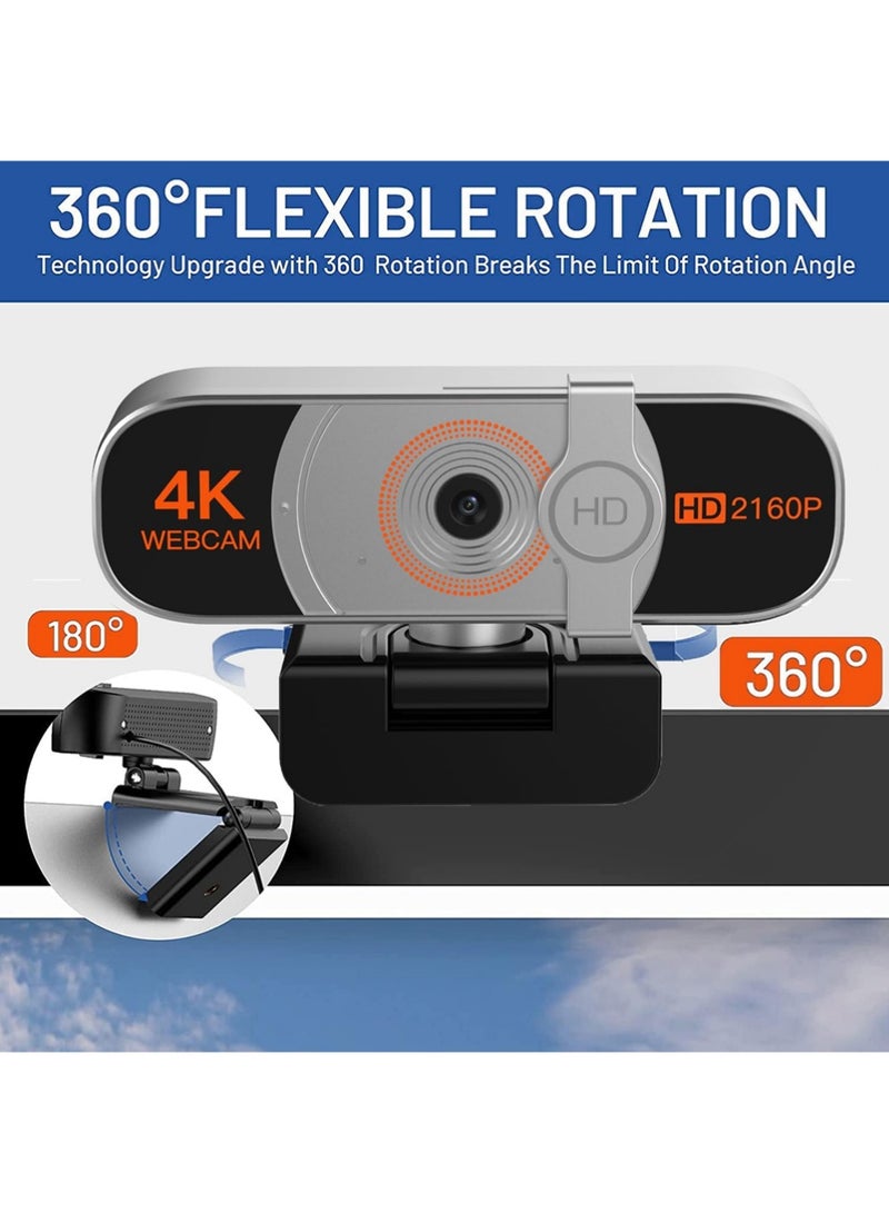 X-level 4K Webcam, Auto-zoom,with remote control,Privacy Cover, White Balance, Webcam with Microphone, Plug & Play, 4K Web Camera for PC/Laptop/Desktop, Video Calling,Conferencing - Image 5