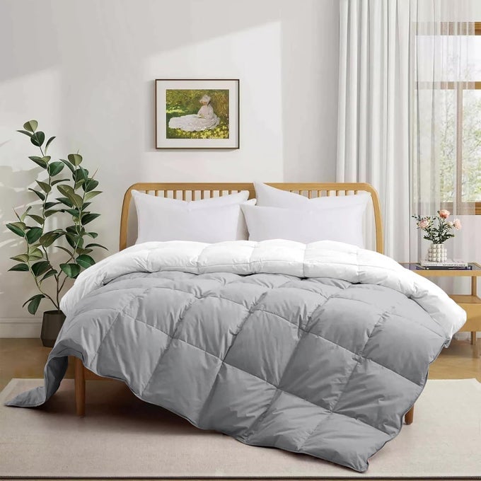 400 GSM WINTER BEDDING COMFORTER FOR SINGLE SIZE 60X90 REVERSIBLE RESTFUL SLEEP SOFT MICROFIBER SINGLE SIZE COMFORTERQUILTDUVETBLANKET SINGLE SIZE WHITESILVER GREY