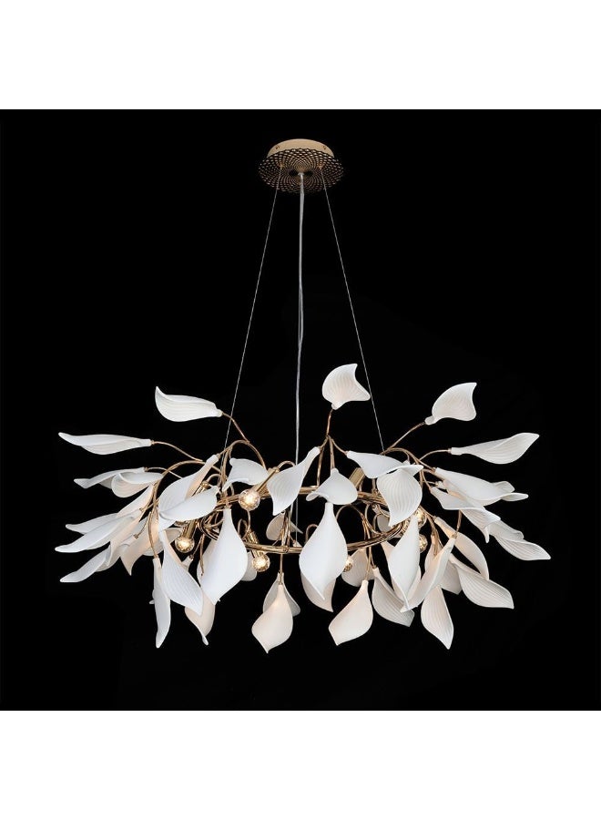 DANUBE HOME Cecilia Chandelier Ceramic+Metal D60 Xh120X W60 E14 Golden  - Image 3