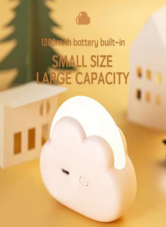 EITHEO Portable LED Night Light, Cute Cloud Mini Desk Lamp with 4 Modes, Rechargeable Kids Night Light, Bedside Lamp for Cute Room Decor, Includes Wrist Strap & USB Cable, Cloud Lamp(Blue) - Image 5