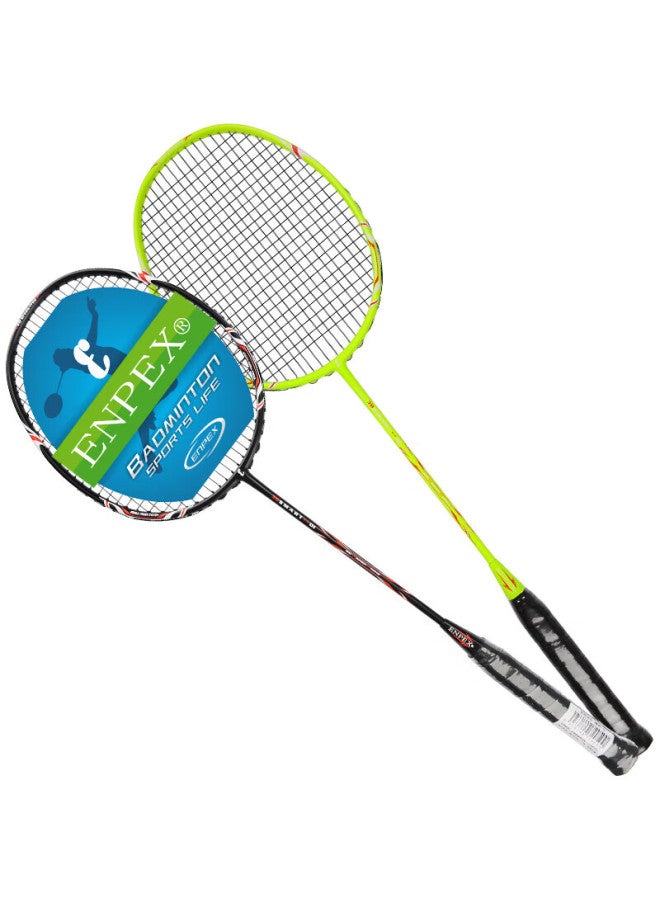 Enpex High-power Full Carbon Badminton Racket, Double Racket Smart01 Green/black, Includes 300-6 Shuttles And Grip Tape - Image 3