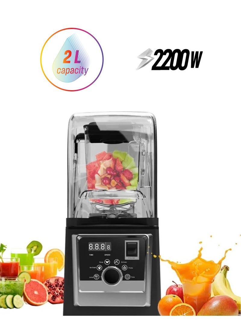 LETWOO LETWOO Commercial Sound Proof Cover Electrical Juicer and Food Process Blender, Kitchen Blender and Grinder  - Image 1