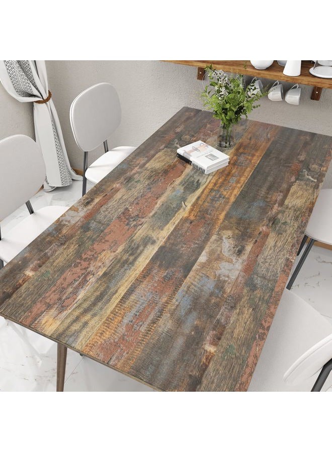 Wallercity Vintage Butcher Block Contact Paper for Countertops Vinyl Red/Brown Thick Waterproof Bathroom Wood Grain Peel and Stick Wallpaper for Cabinets Table Top Kitchen Backsplash 15.8''x78.7'' - Image 3