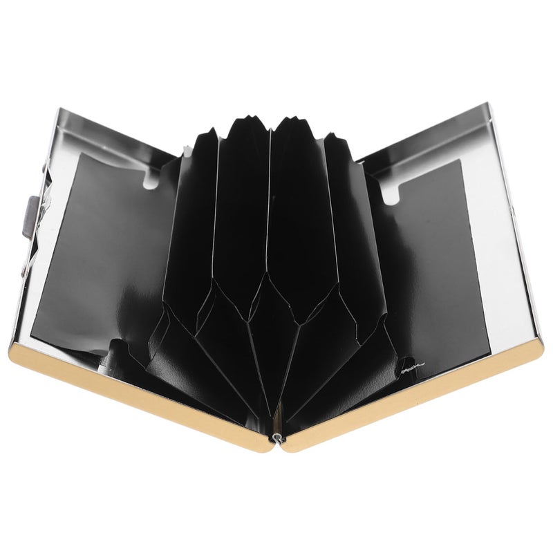 Stainless Steel Credit Card Holder Metal Business Card Organizer Wallet with 6 Slots Anti Demagnetization - Image 2