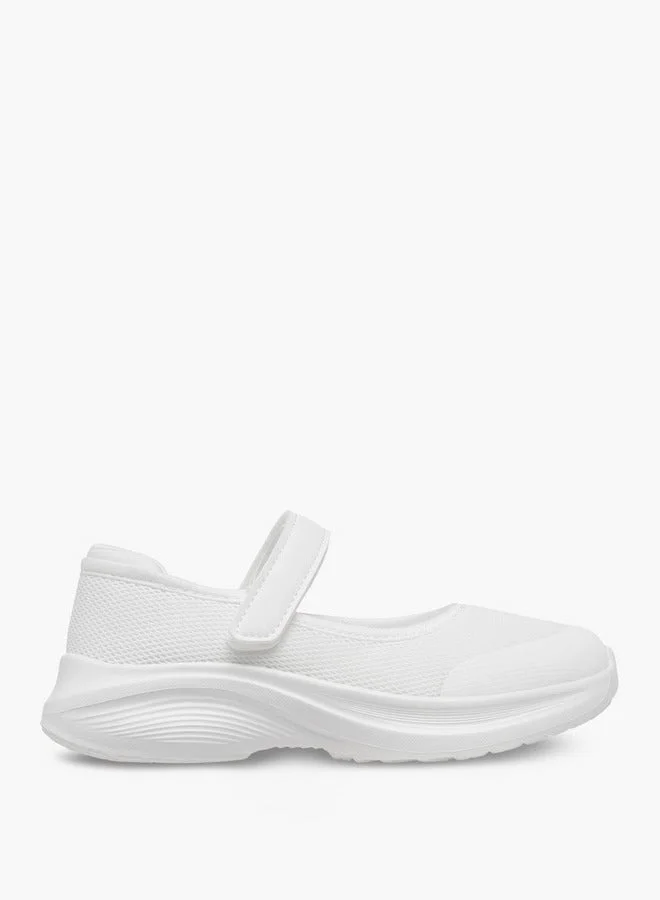 Dash Girls Textured School Shoes with Hook and Loop Closure