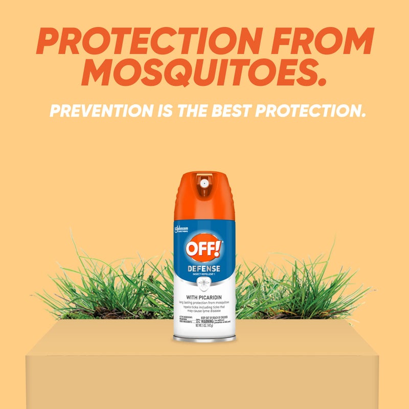 OFF! Defense Insect Repellent Aerosol with Picaridin, Bug Spray with Long Lasting Protection from Mosquitoes, 5 oz - Image 2