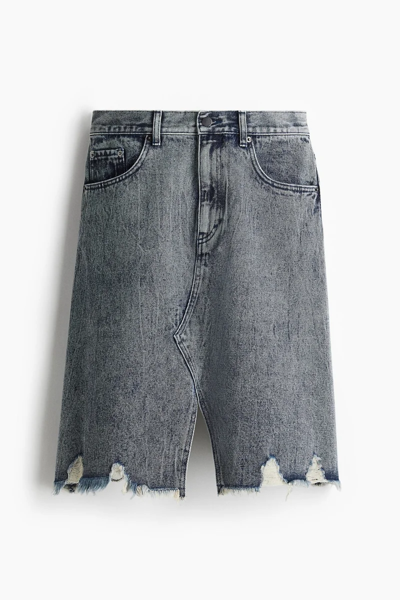 اتش اند ام تنورة دنيم بتفاصيل ممزقة