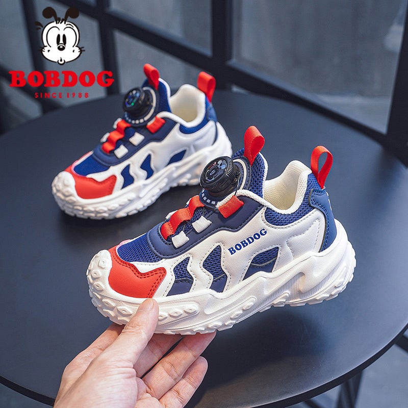 Babu Bean Boys Shoes Children'S Sneaker 2025 Spring Mid-Big Children'S Swivel Button Shoes Girls' Casual Shoes - Image 4