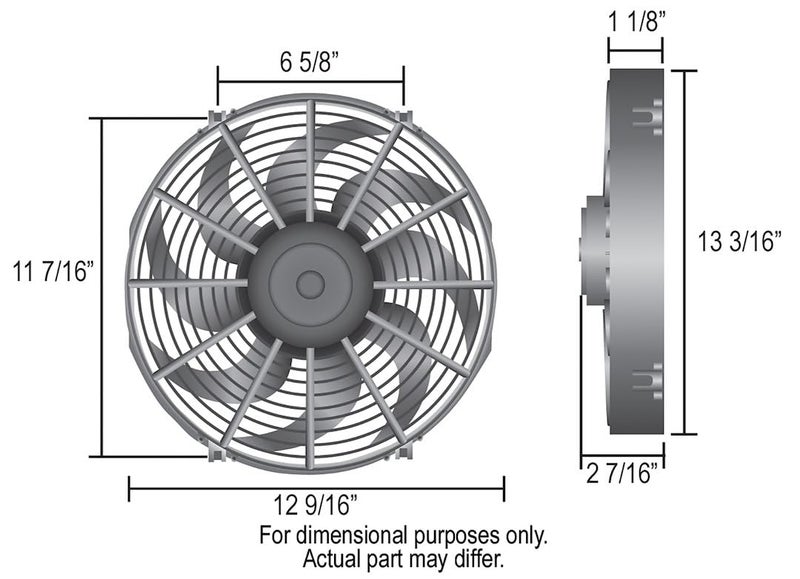 Derale 16112 12" Diameter H.O. Extreme Electric Fan, Black - Image 4