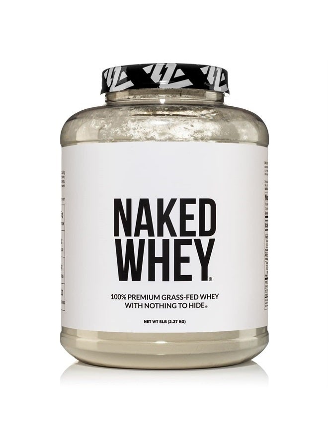 Nakd WHEY 5LB 100% Grass Fed Unflavored Whey Protein Powder - Only 1 Ingredient, Undenatured - No GMO, Soy or Gluten - No Preservatives - Promote Muscle Growth and Recovery - 76 Servings - Image 1
