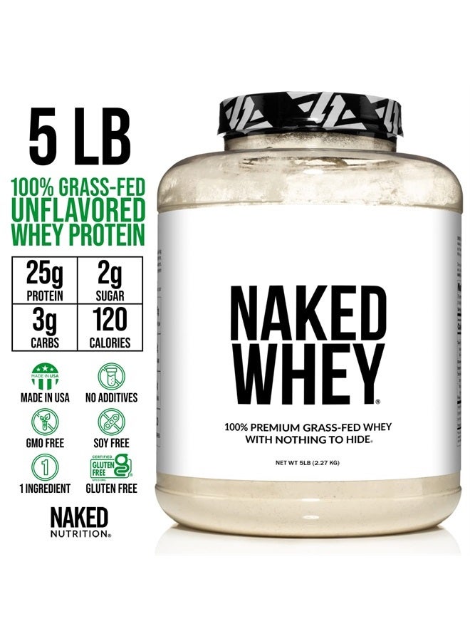Nakd WHEY 5LB 100% Grass Fed Unflavored Whey Protein Powder - Only 1 Ingredient, Undenatured - No GMO, Soy or Gluten - No Preservatives - Promote Muscle Growth and Recovery - 76 Servings - Image 3