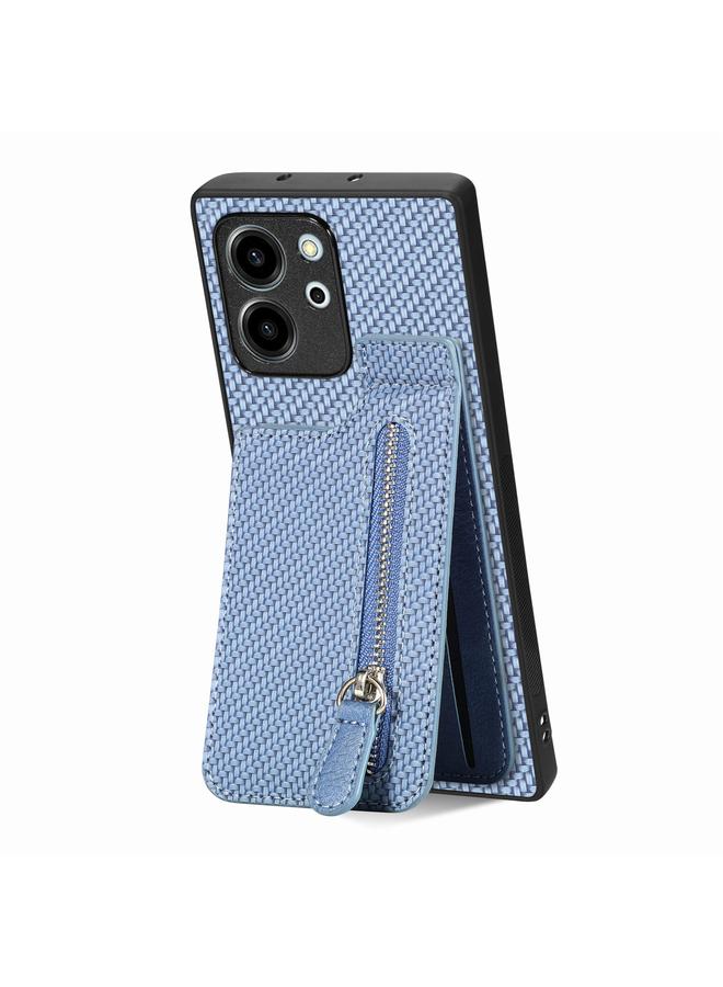 Green Tiger Case For Honor 80 SE Carbon Fiber Vertical Flip Zipper Phone Case - Image 1