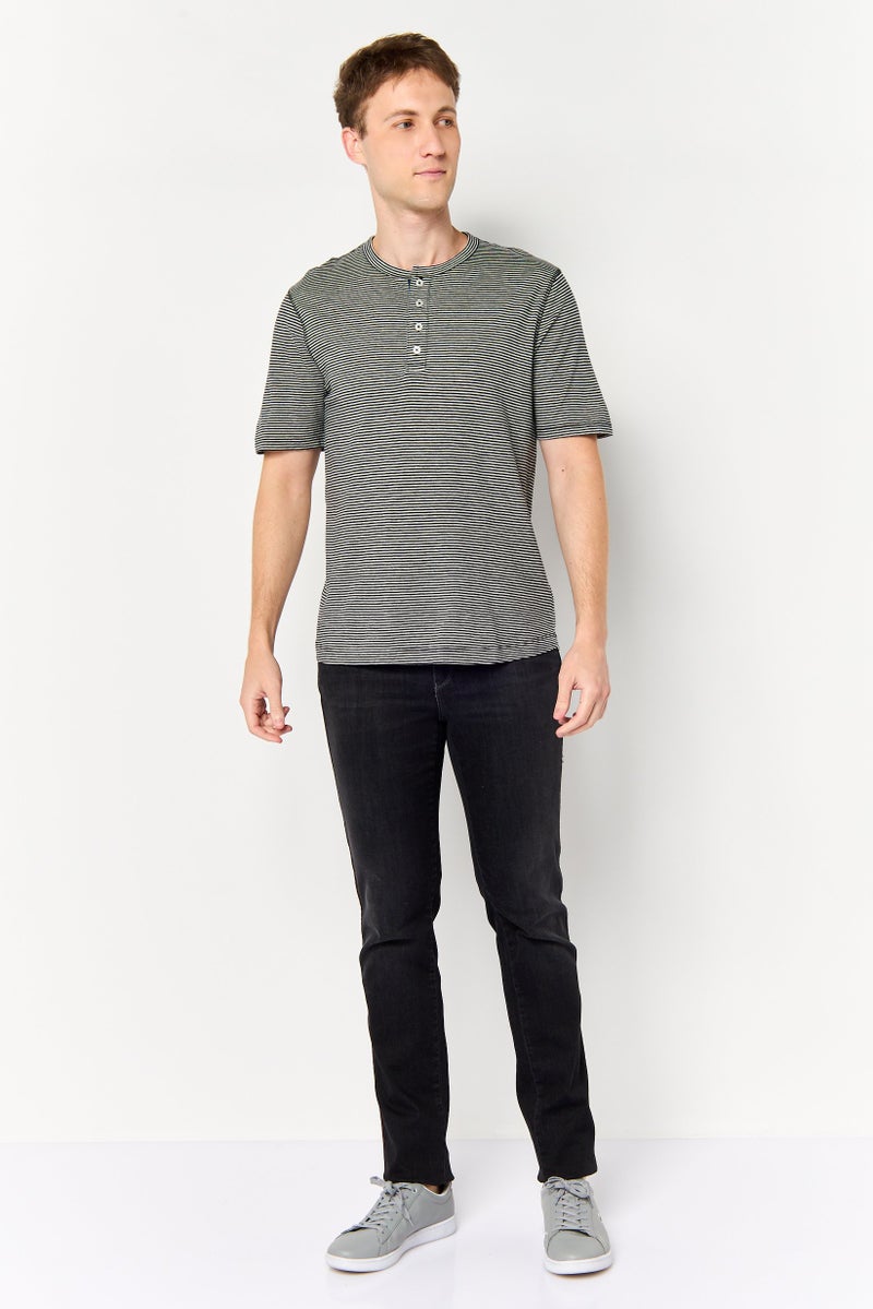 Project Essentials Men Crew Neck Short Sleeve Stripe T-Shirt, Multicolor - Image 2