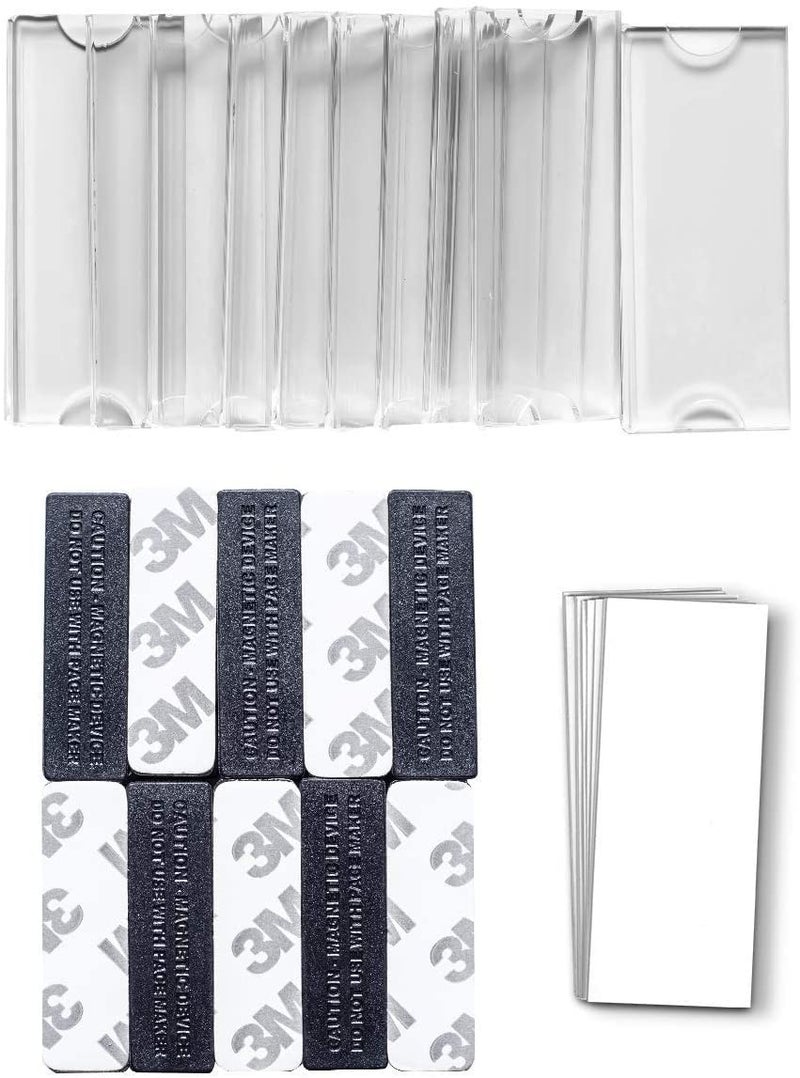 Wukong Magnetic Name Tags Kit, Magnetic Badge Holders w/ 3 Strong Neodymium Magnets, 3M Adhesive Tape, Clear Acrylic Mini Sign Display Holder and Printable Name Label, Business Name Tag/ID Badge Set of 20 - Image 3