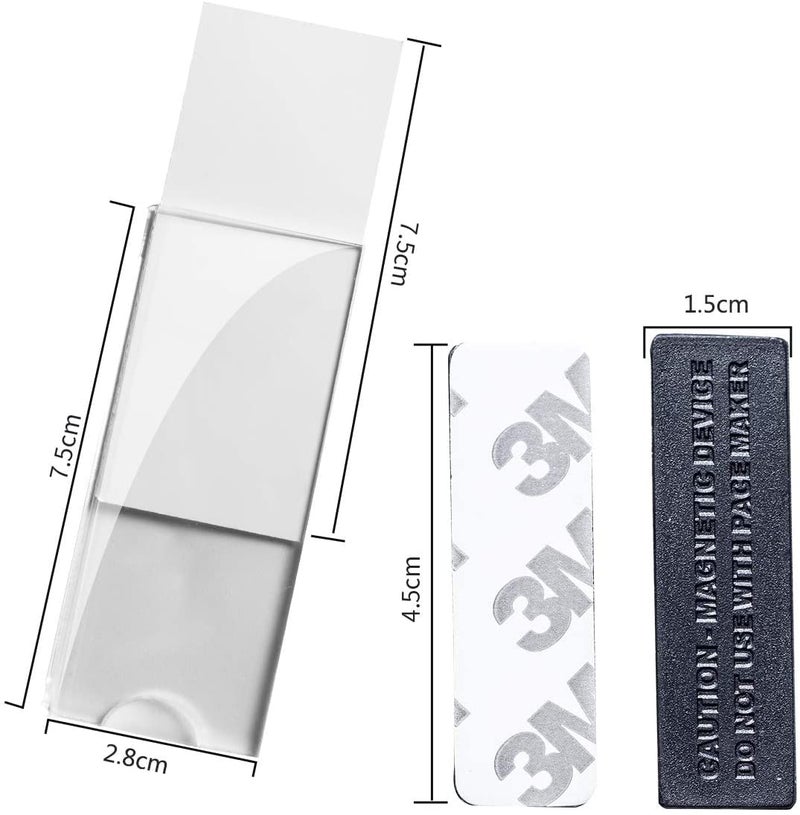 Wukong Magnetic Name Tags Kit, Magnetic Badge Holders w/ 3 Strong Neodymium Magnets, 3M Adhesive Tape, Clear Acrylic Mini Sign Display Holder and Printable Name Label, Business Name Tag/ID Badge Set of 20 - Image 4