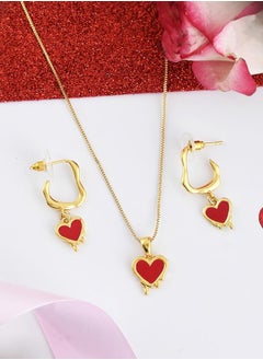 VOYLLA Valentine's Day Collection Gold Plated Hearts Pendant Set  - Image 1