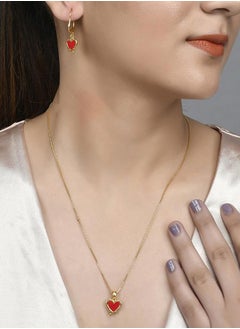 VOYLLA Valentine's Day Collection Gold Plated Hearts Pendant Set  - Image 5