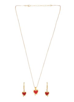 VOYLLA Valentine's Day Collection Gold Plated Hearts Pendant Set  - Image 2