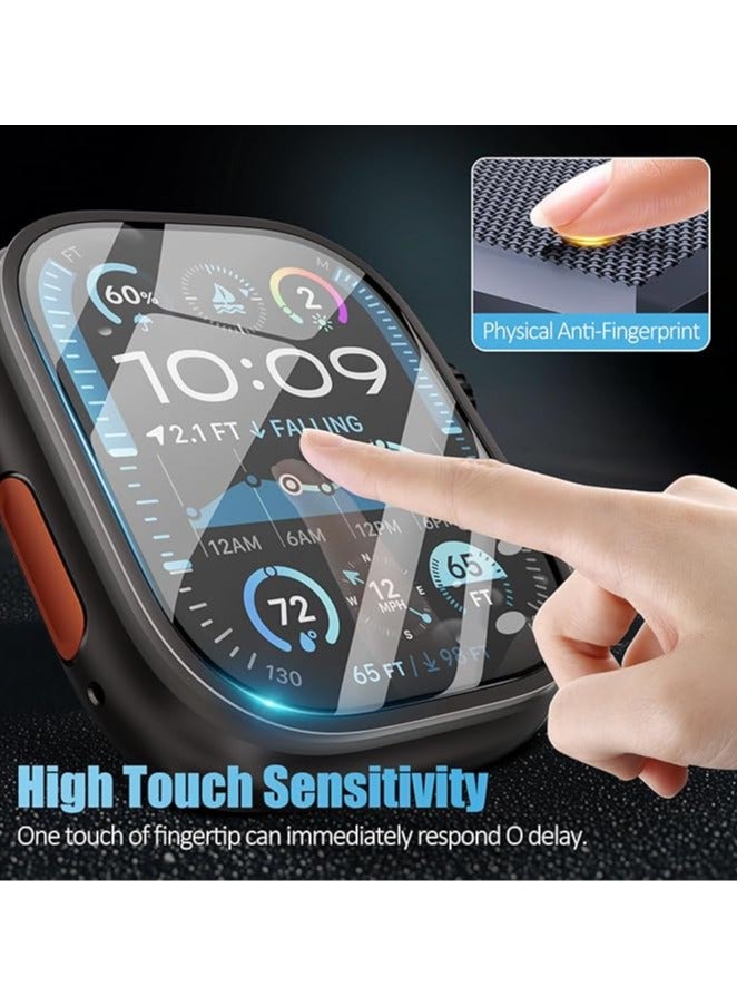 HablTech Apple Watch Ultra 49mm Screen Protector 3 Pack HD Premium Tempered Glass Anti-Scratch Bubble Free Dustproof Film for Ultra3 Ultra2 Smartwatch Accessories Everyday Use - Image 4