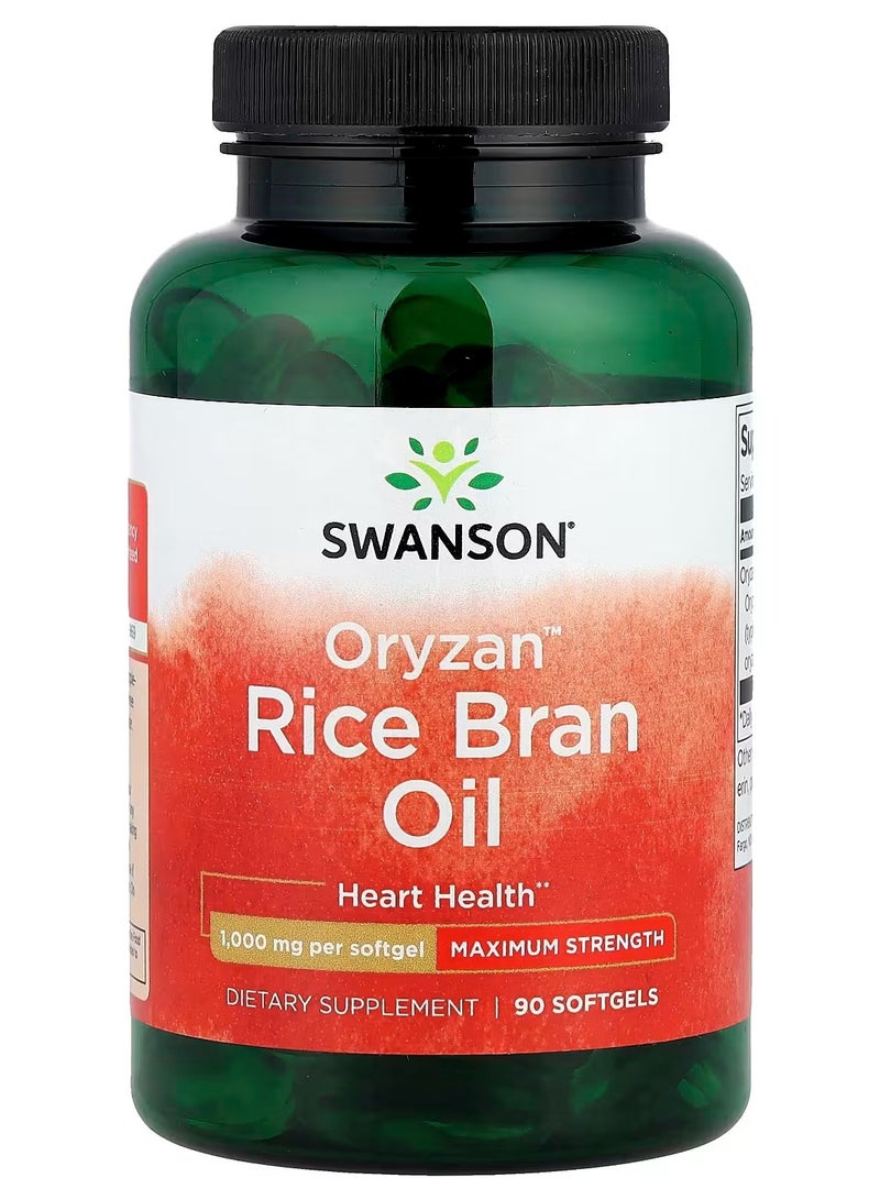 سوانسون Swanson, زيت نخالة الأرز Oryzan™، 1000 مجم، 90 كبسولة هلامية