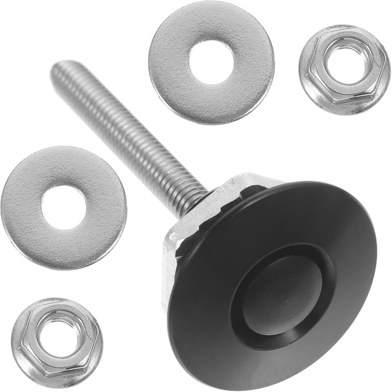 Hood Latch Pin Quick Release Push Button Fastener for Car Engine Hoods Compatibility Easy Installation Reliable Locking Mechanism Black - Image 1