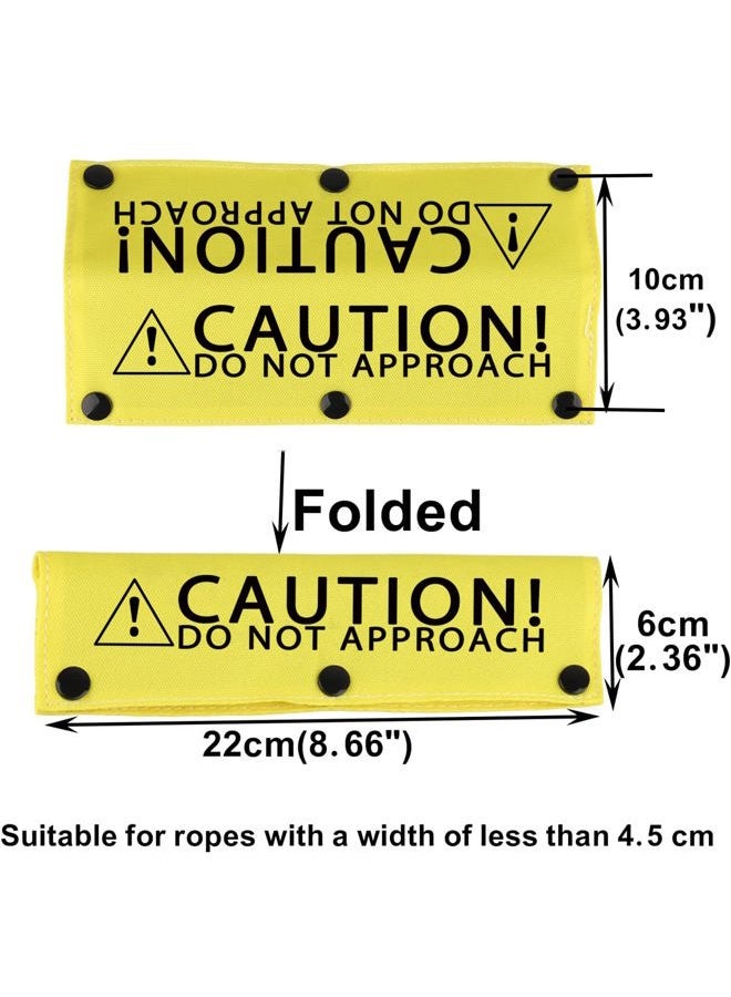 BLUPARK Funny Dog Leash Sleeve Caution Do Not Approach Dog Leash Wrap Sleeve Pet Birthday Gift (Caution Do Not Approach-YE Sleeve) - Image 2