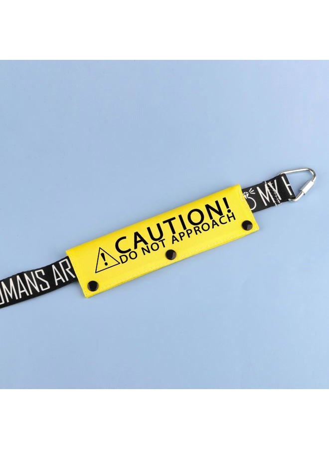BLUPARK Funny Dog Leash Sleeve Caution Do Not Approach Dog Leash Wrap Sleeve Pet Birthday Gift (Caution Do Not Approach-YE Sleeve) - Image 3
