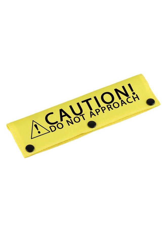 BLUPARK Funny Dog Leash Sleeve Caution Do Not Approach Dog Leash Wrap Sleeve Pet Birthday Gift (Caution Do Not Approach-YE Sleeve) - Image 1